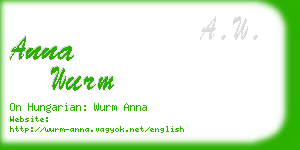 anna wurm business card